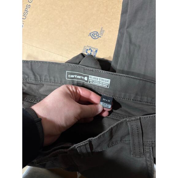 Carhartt relaxed straight rigby pant men's 44x32 brown workwear - Picture 4 of 6